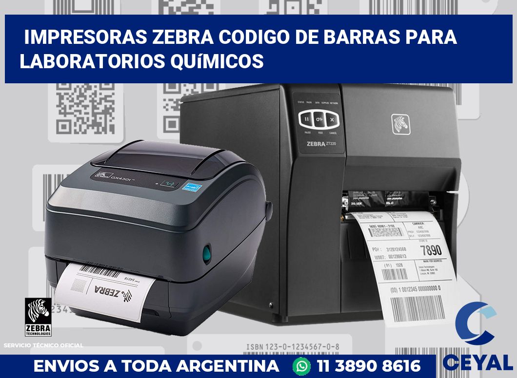 impresoras zebra codigo de barras para Laboratorios químicos