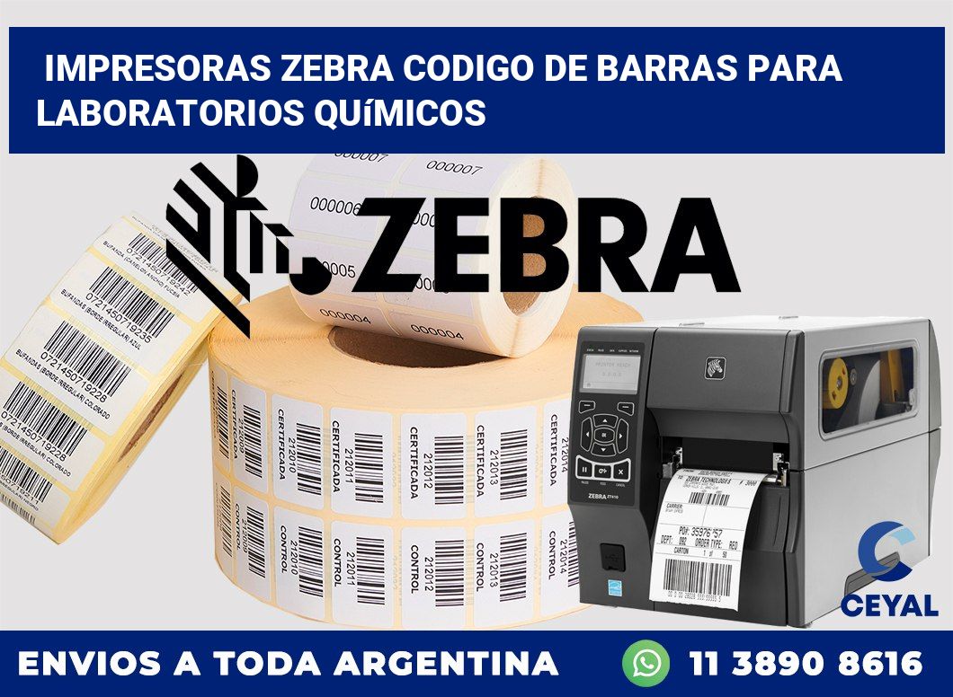 impresoras zebra codigo de barras para Laboratorios químicos