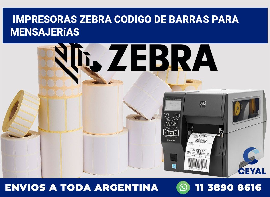 impresoras zebra codigo de barras para Mensajerías