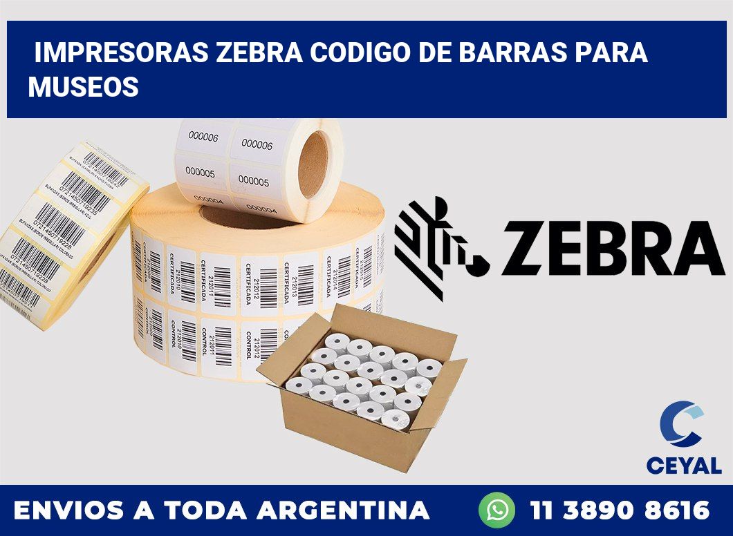 impresoras zebra codigo de barras para Museos