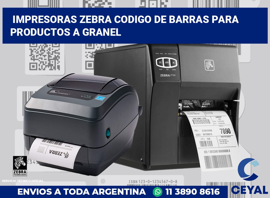 impresoras zebra codigo de barras para Productos a granel