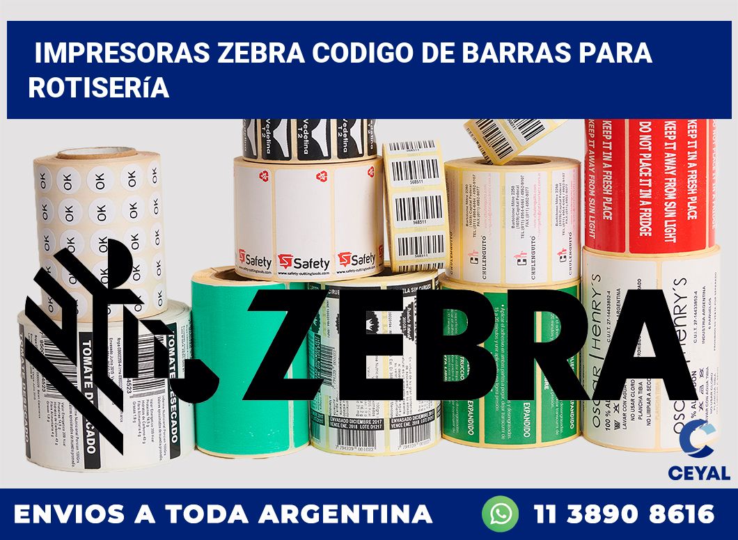 impresoras zebra codigo de barras para Rotisería