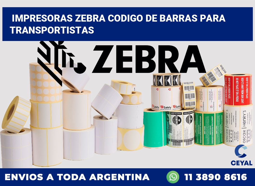 impresoras zebra codigo de barras para Transportistas