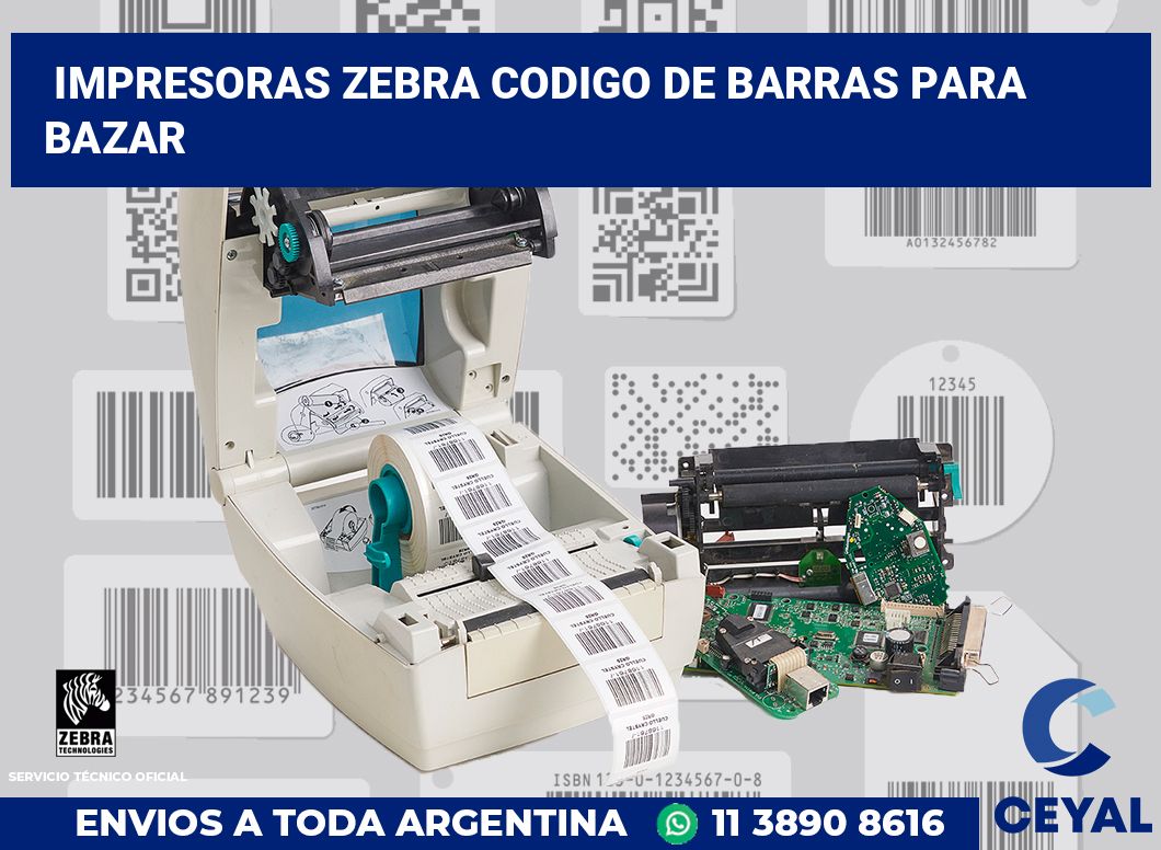 impresoras zebra codigo de barras para bazar