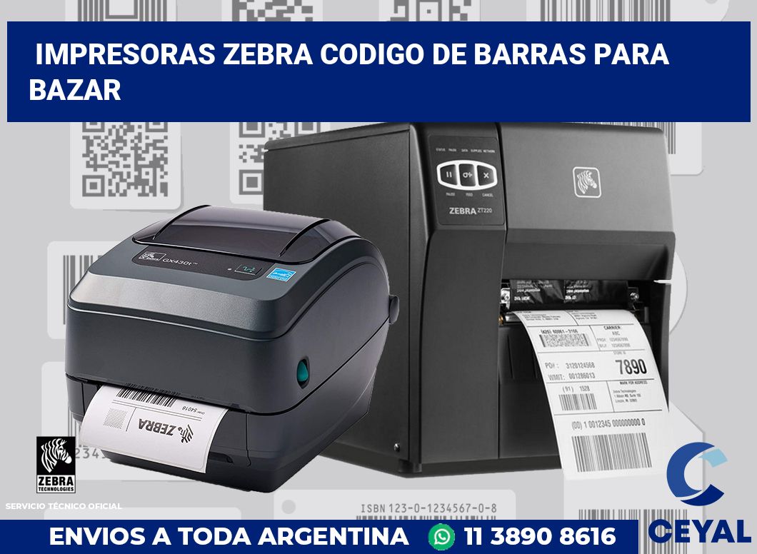 impresoras zebra codigo de barras para bazar