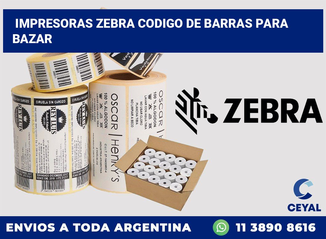 impresoras zebra codigo de barras para bazar