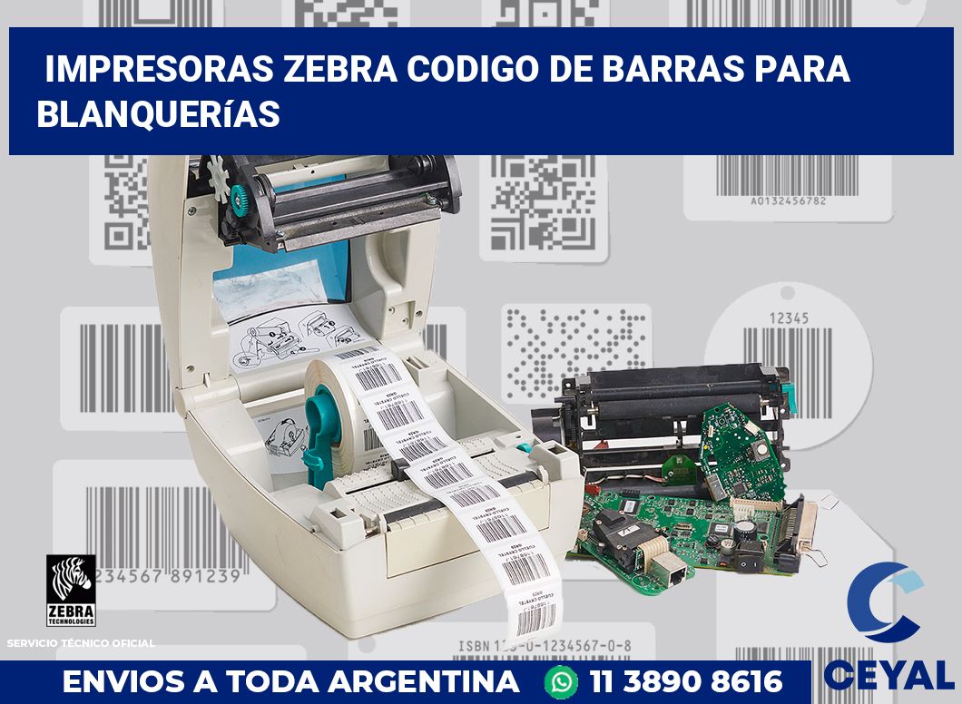 impresoras zebra codigo de barras para blanquerías