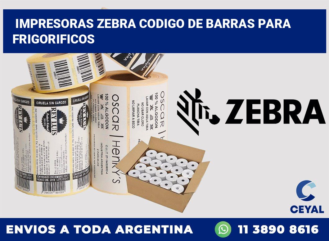 impresoras zebra codigo de barras para frigorificos