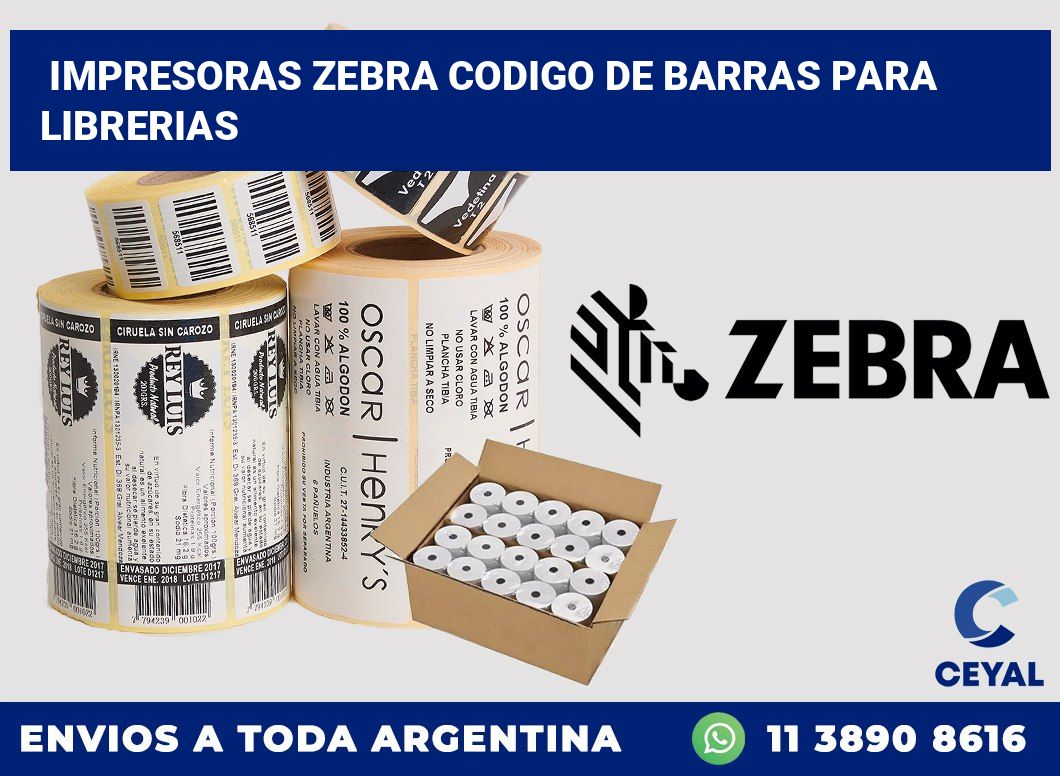 impresoras zebra codigo de barras para librerias