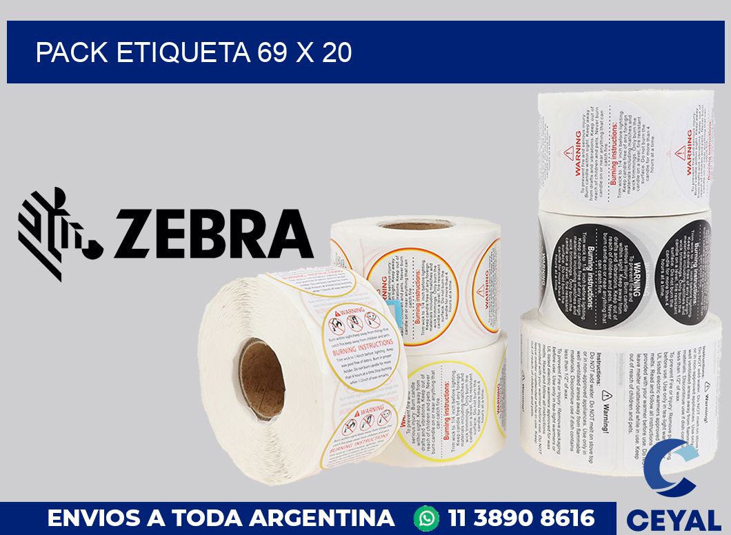 pack etiqueta 69 x 20