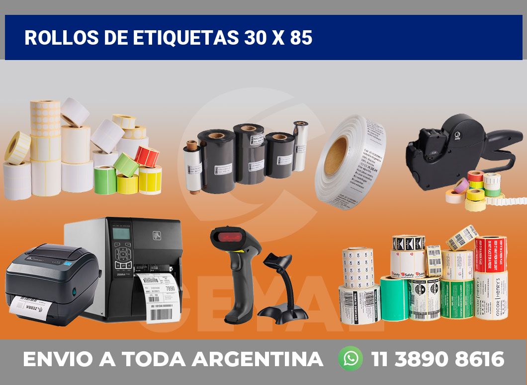 rollos de etiquetas 30 x 85