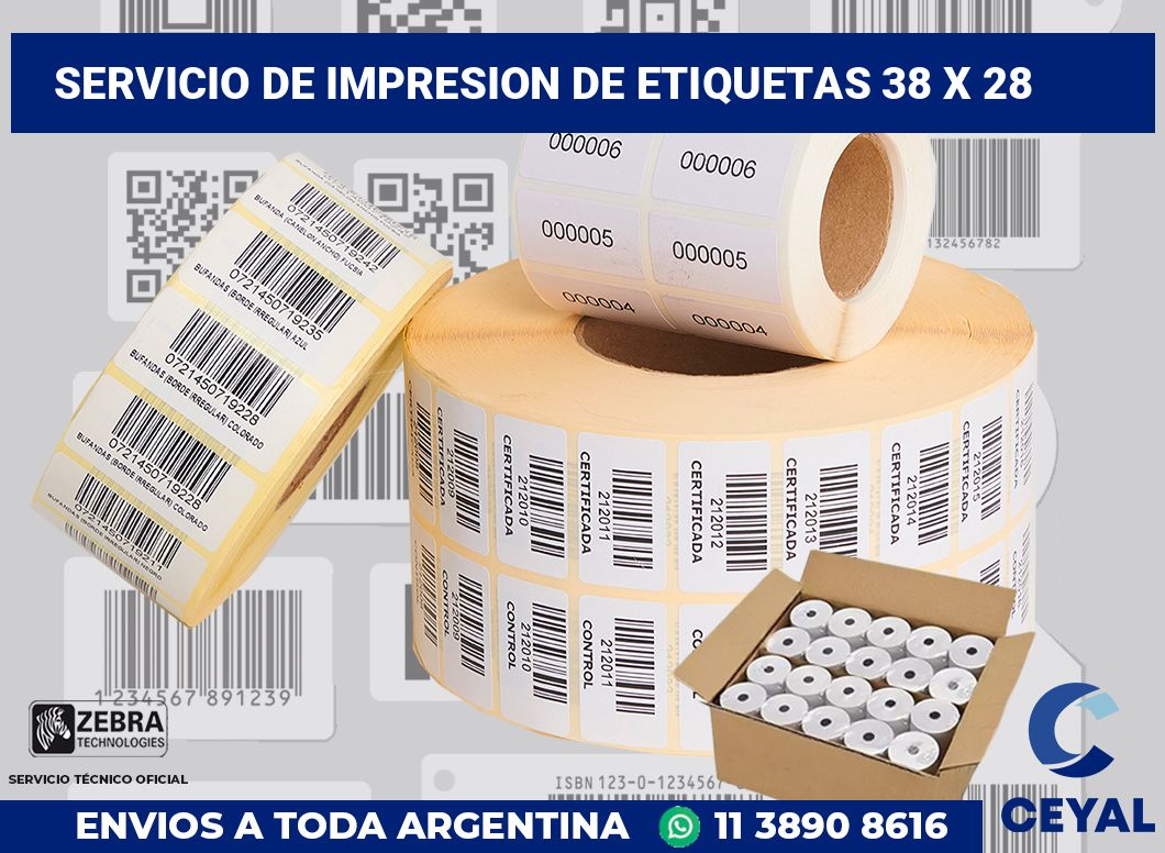 servicio de impresion de etiquetas 38 x 28