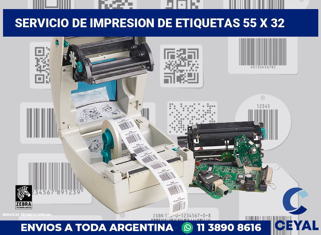 servicio de impresion de etiquetas 55 x 32