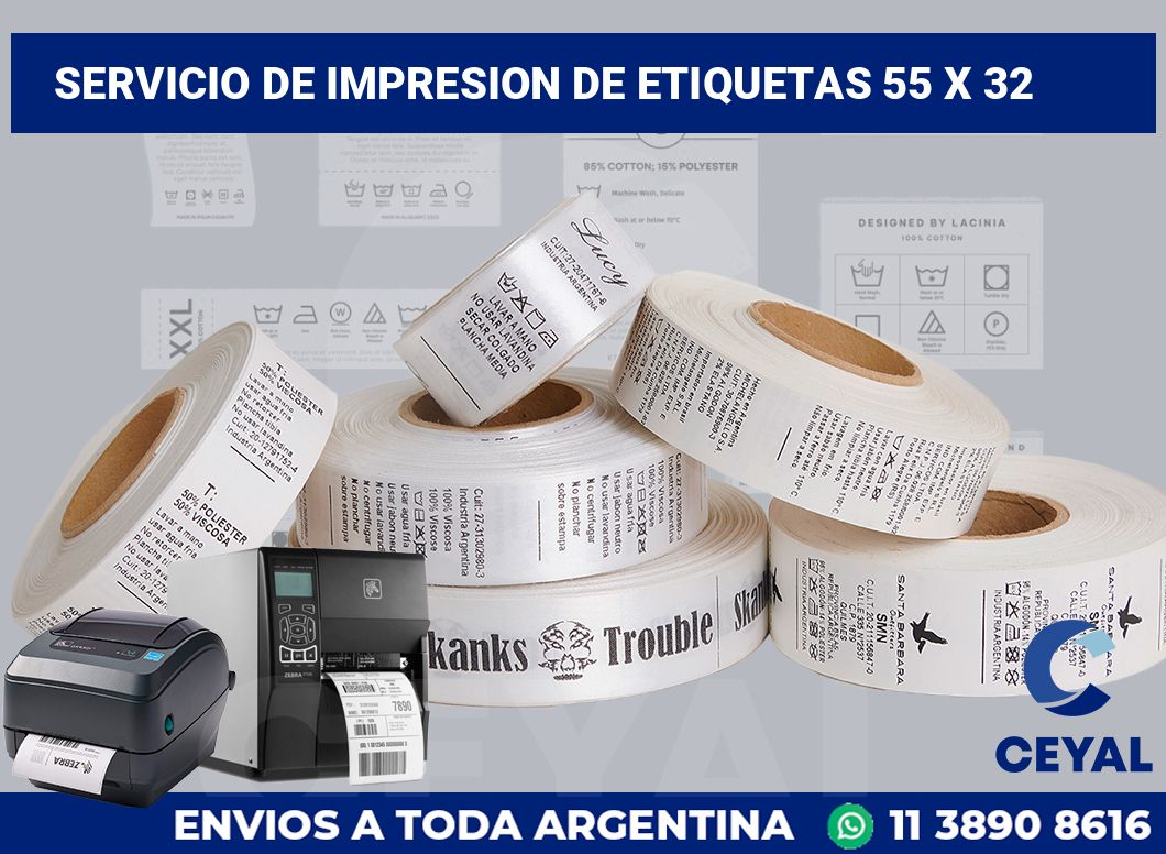 servicio de impresion de etiquetas 55 x 32