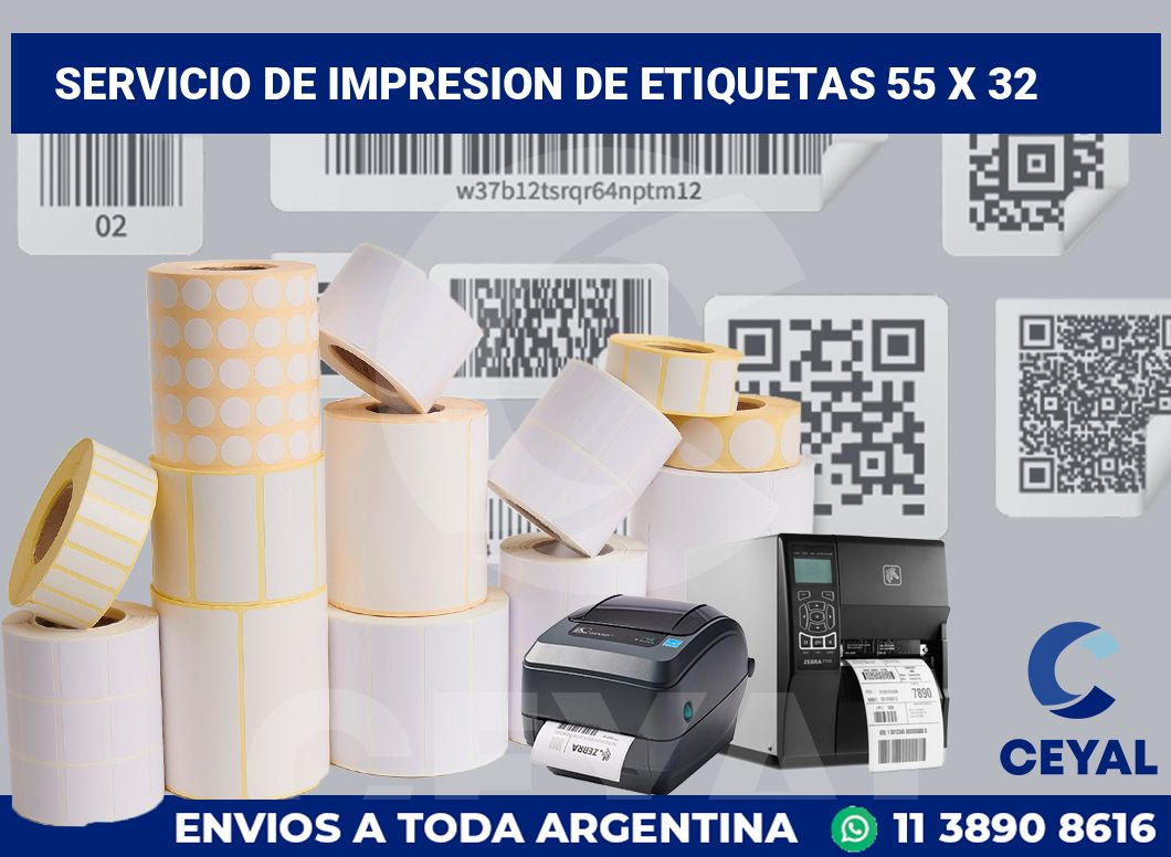 servicio de impresion de etiquetas 55 x 32