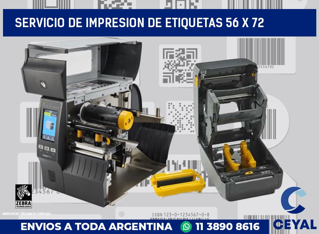 servicio de impresion de etiquetas 56 x 72