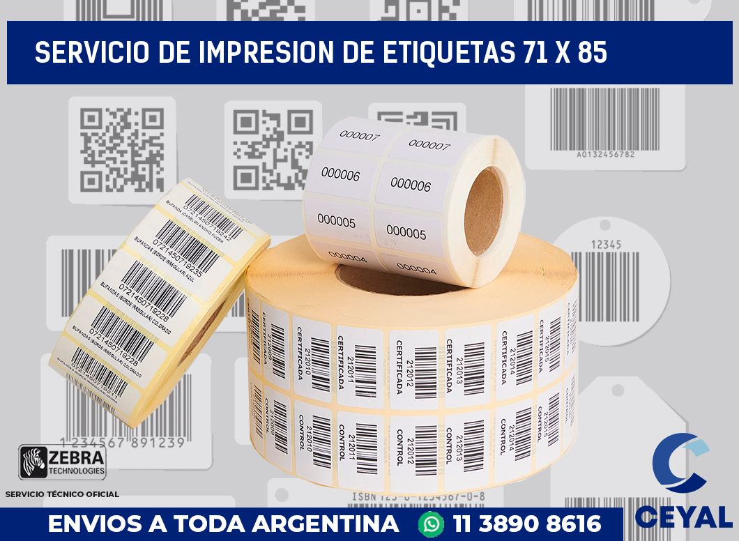servicio de impresion de etiquetas 71 x 85
