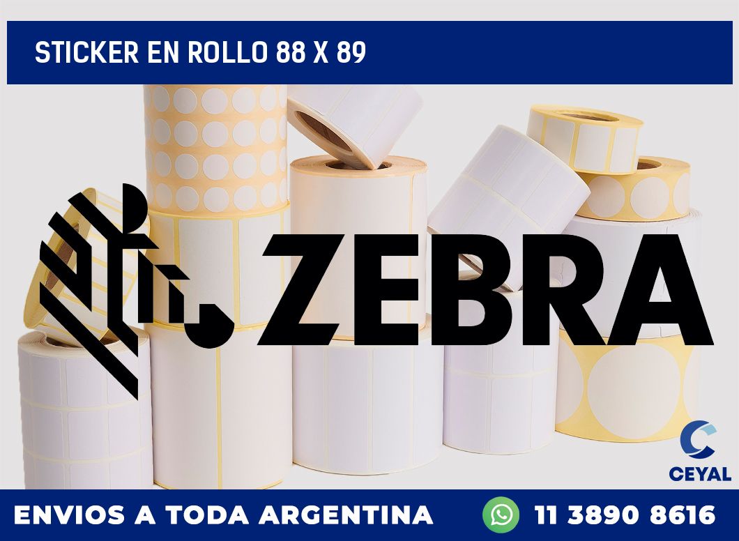 sticker en rollo 88 x 89