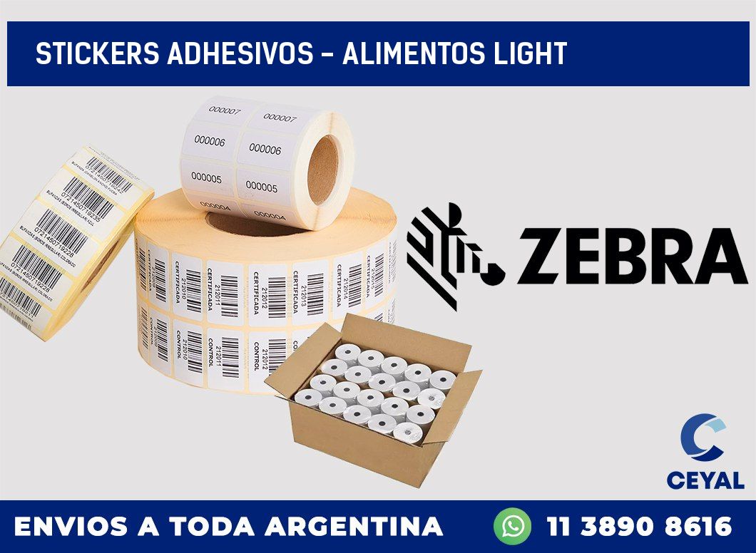 stickers adhesivos – alimentos light