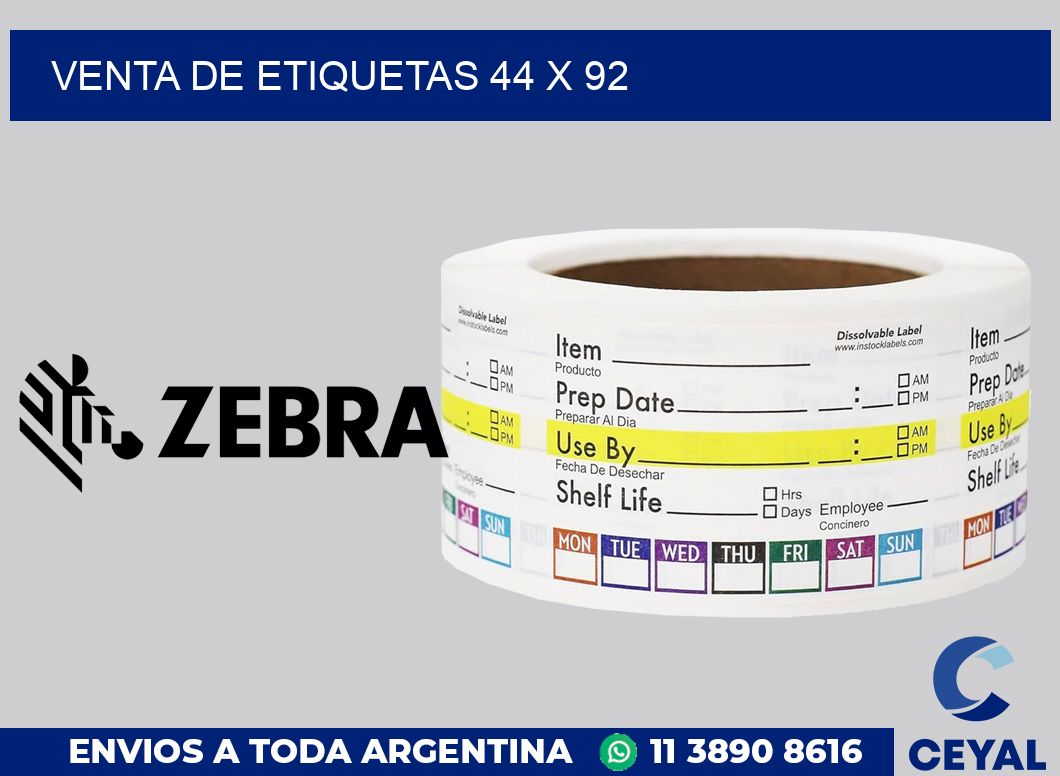 venta de etiquetas 44 x 92