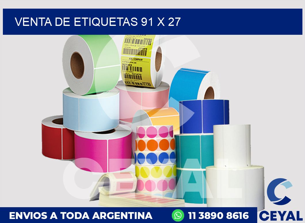 venta de etiquetas 91 x 27