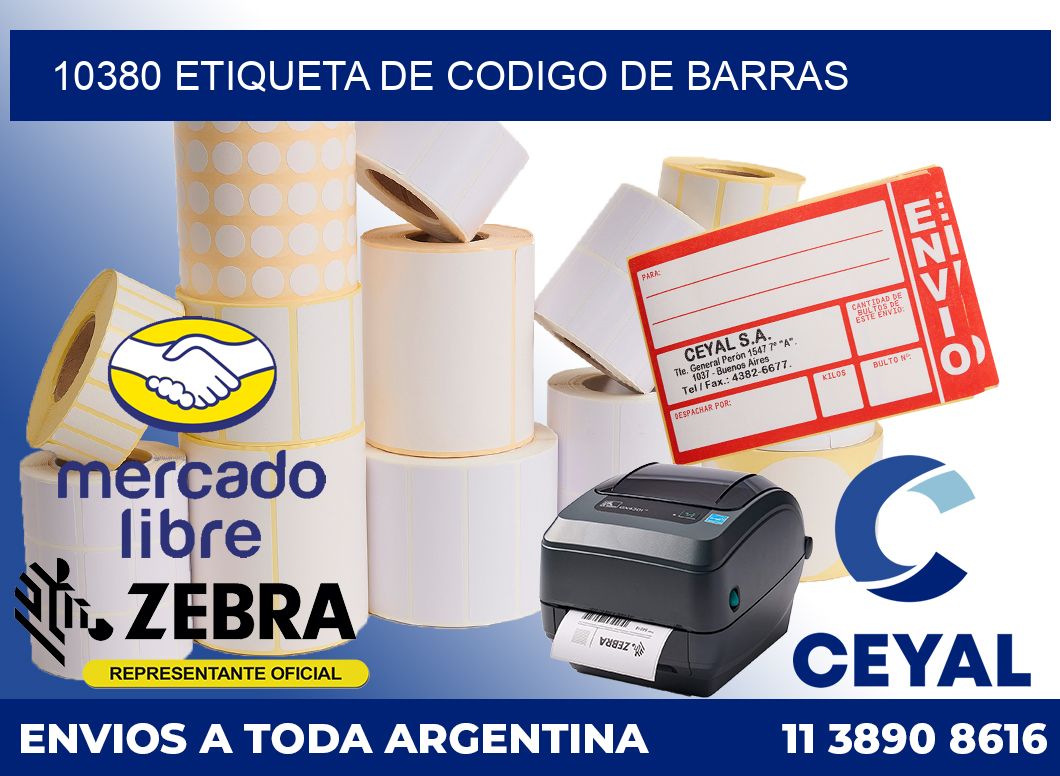 10380 Etiqueta de codigo de barras