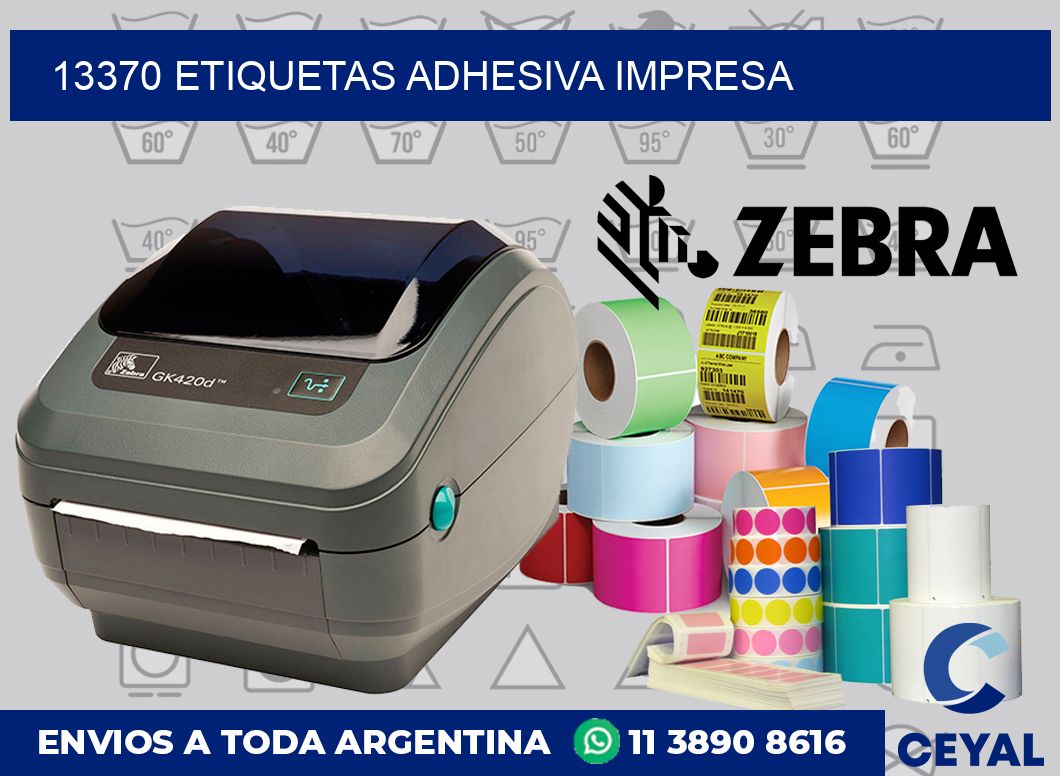 13370 etiquetas adhesiva impresa