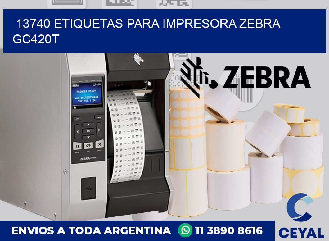 13740 etiquetas para impresora zebra GC420T
