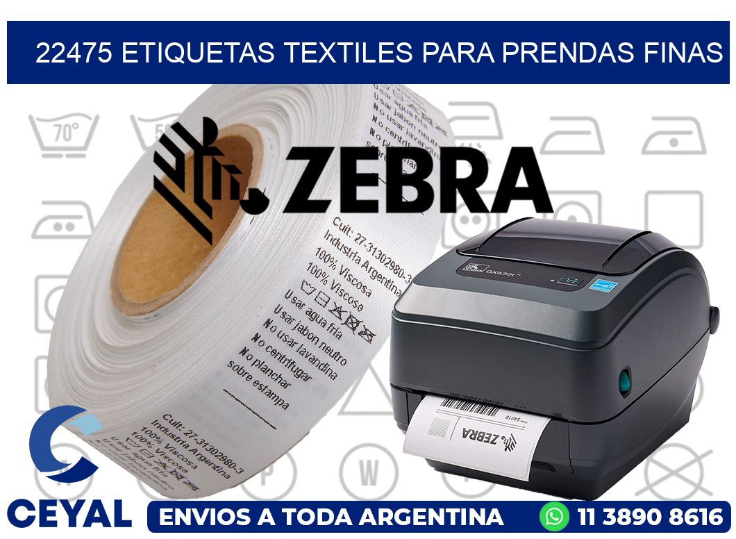 22475 Etiquetas textiles para prendas finas