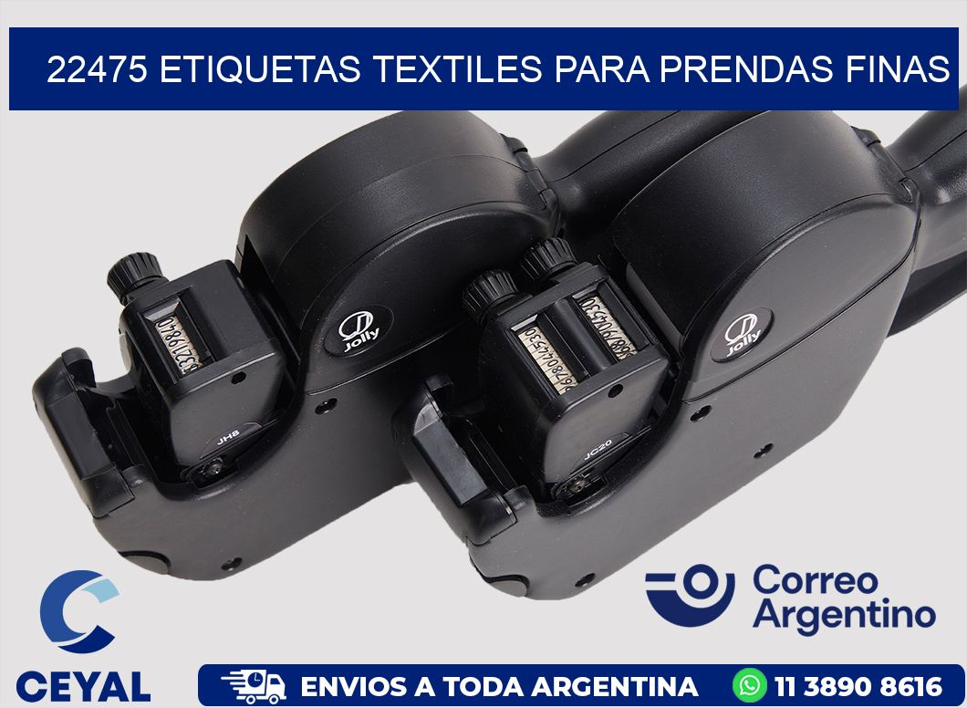 22475 Etiquetas textiles para prendas finas