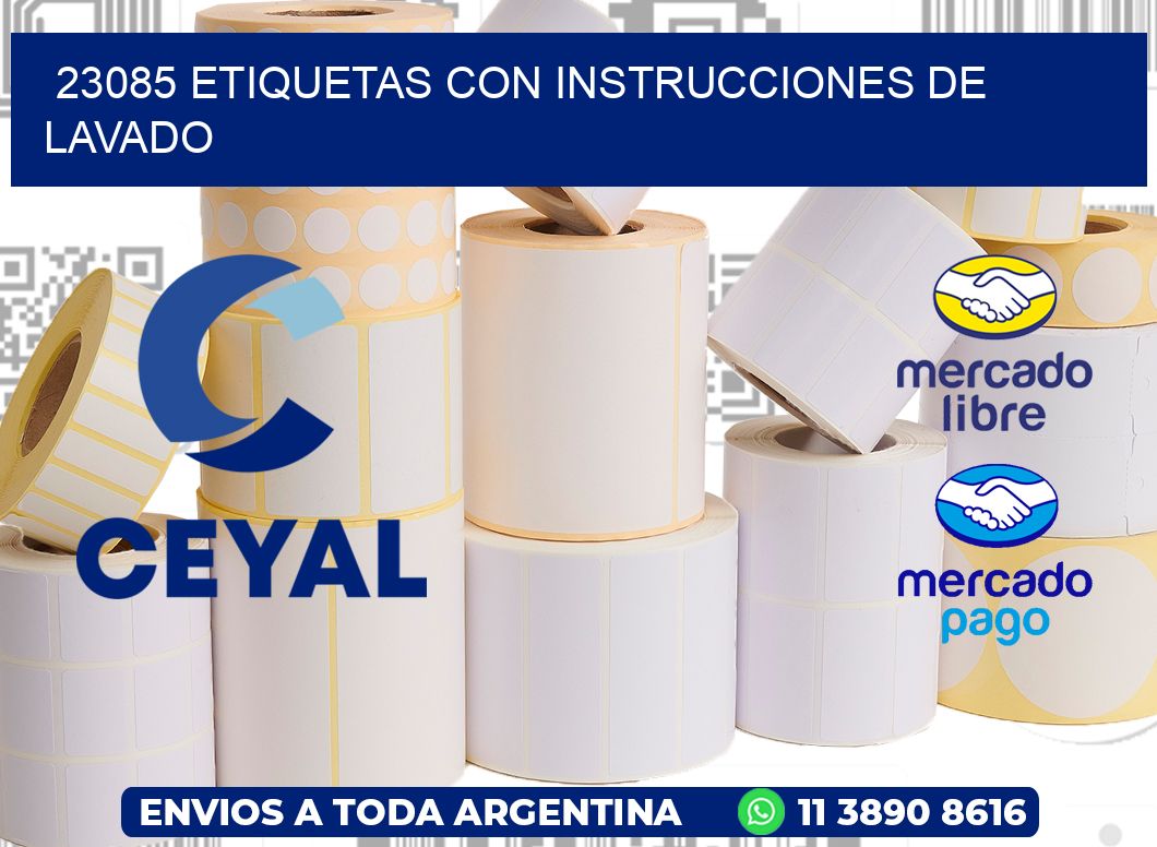 23085 Etiquetas con instrucciones de lavado