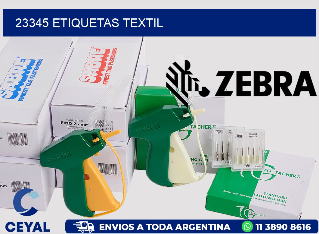 23345 etiquetas textil