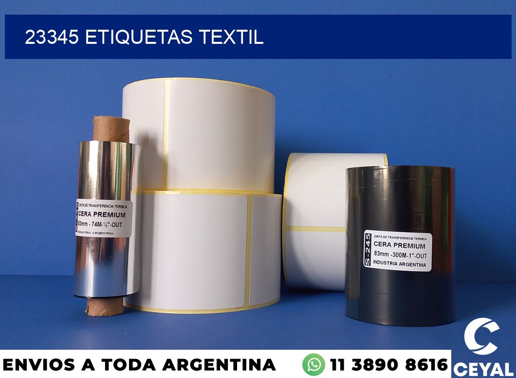 23345 etiquetas textil