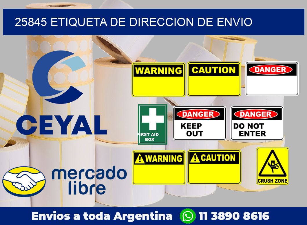 25845 Etiqueta de direccion de envio