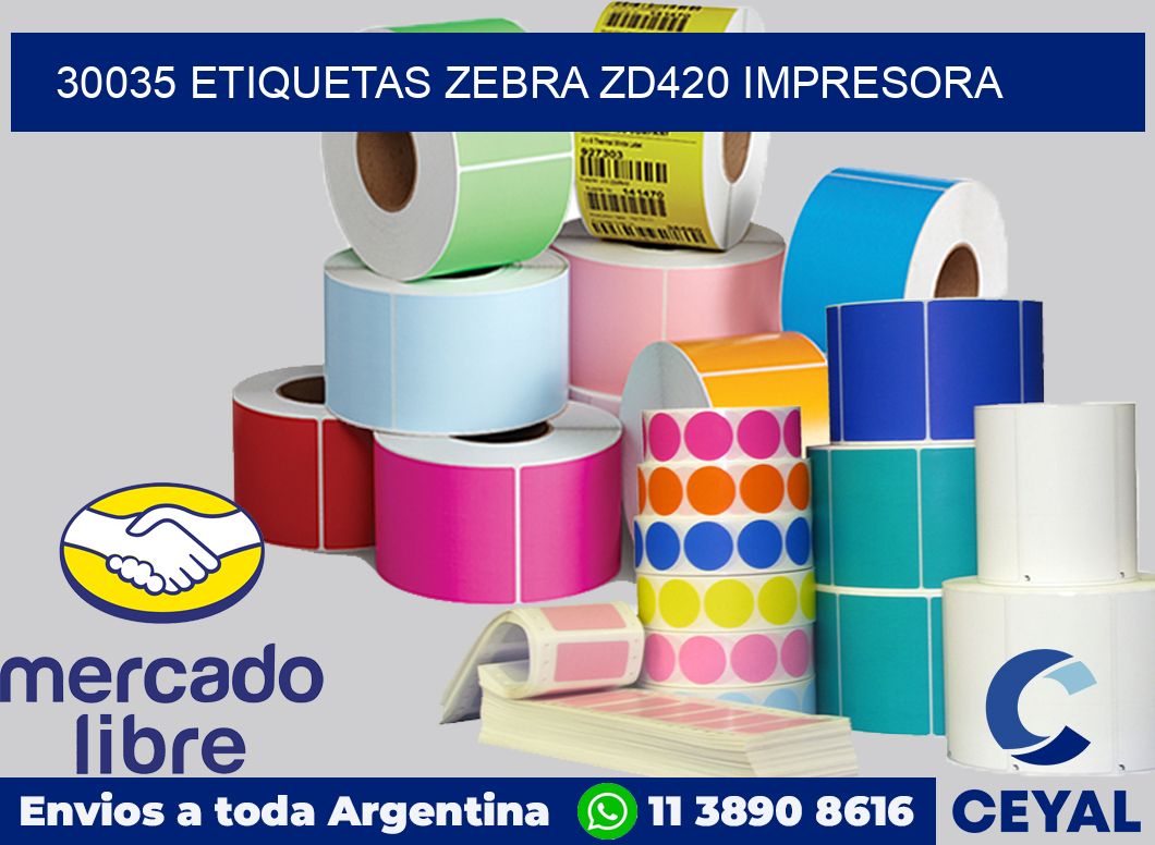 30035 etiquetas Zebra zd420 impresora