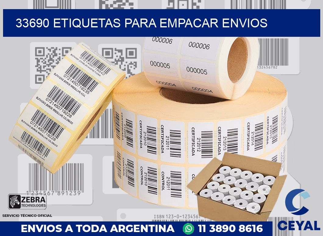 33690 Etiquetas para empacar envios