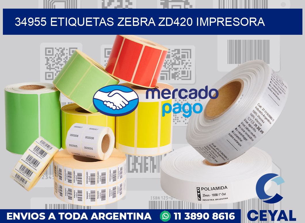 34955 etiquetas Zebra zd420 impresora