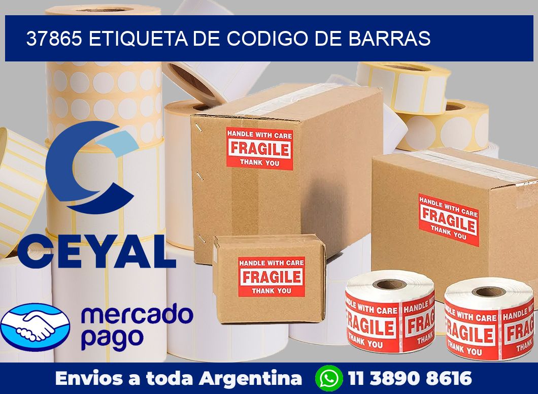 37865 Etiqueta de codigo de barras