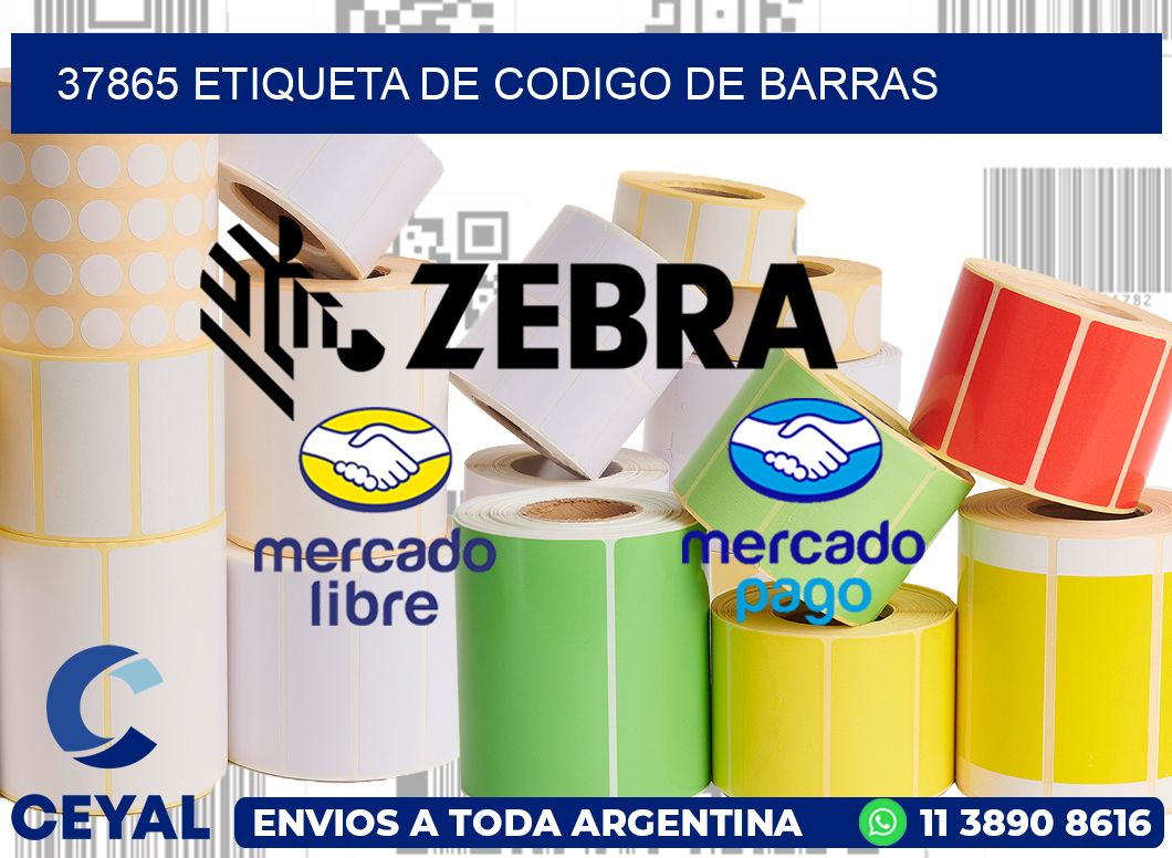 37865 Etiqueta de codigo de barras