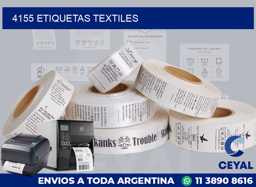 4155 etiquetas textiles