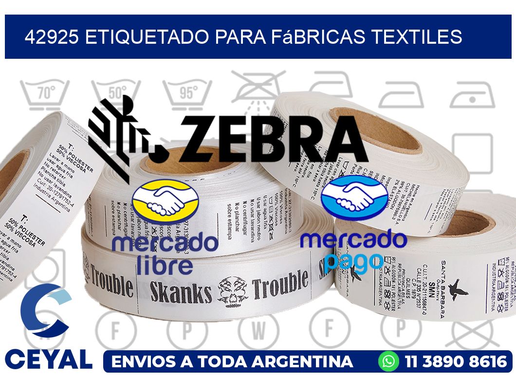 42925 Etiquetado para fábricas textiles