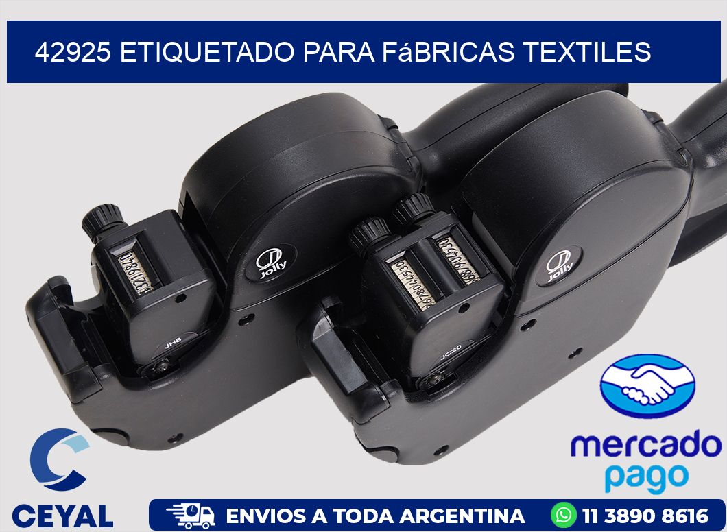 42925 Etiquetado para fábricas textiles