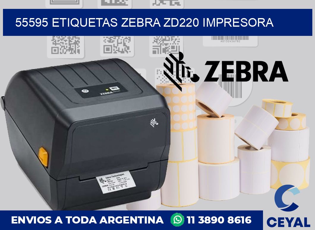 55595 etiquetas Zebra zd220 impresora