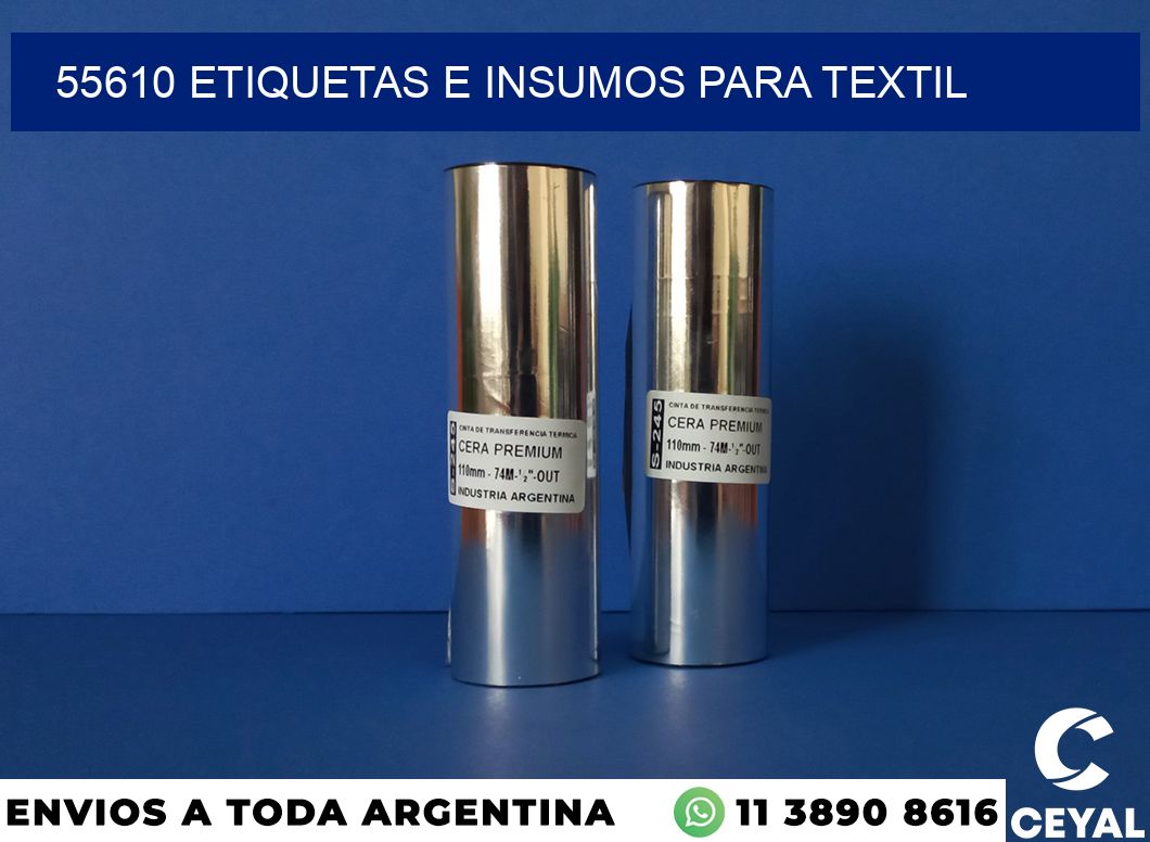 55610 etiquetas e insumos para textil