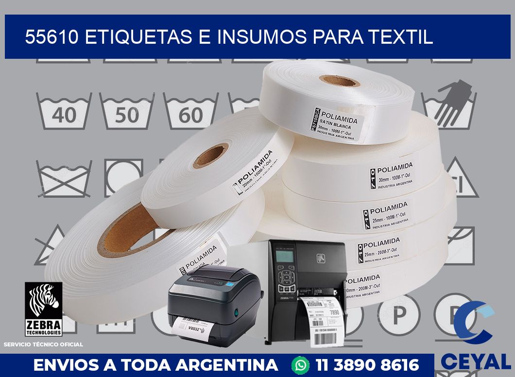 55610 etiquetas e insumos para textil
