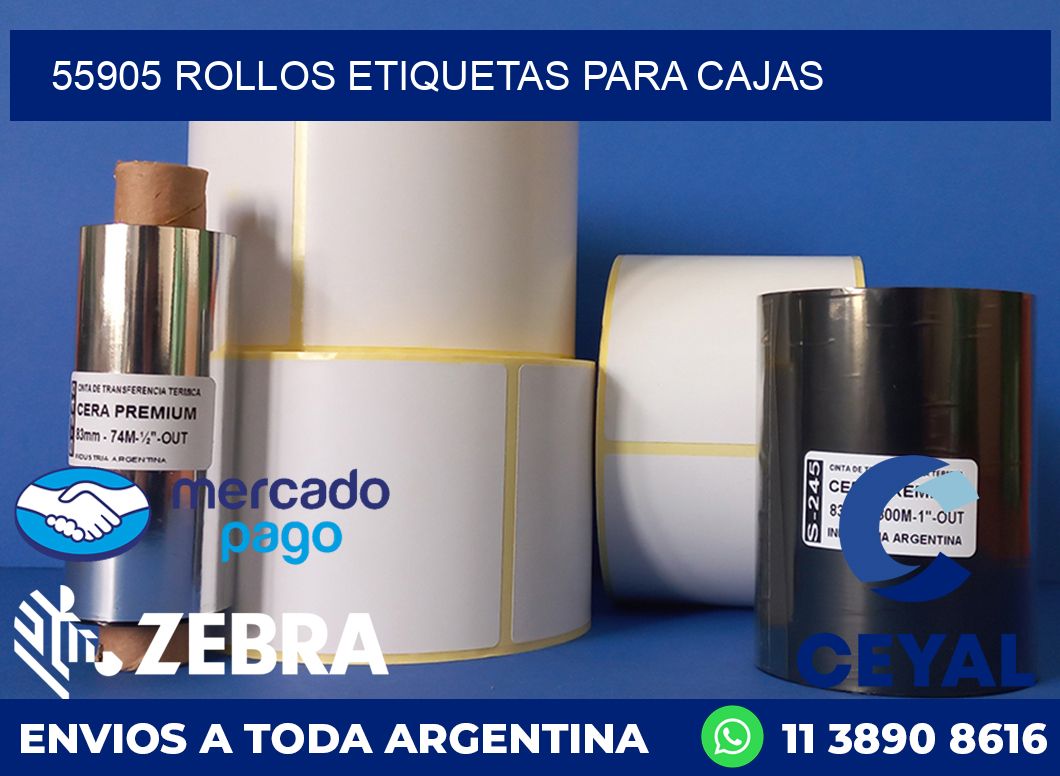 55905 rollos etiquetas para cajas