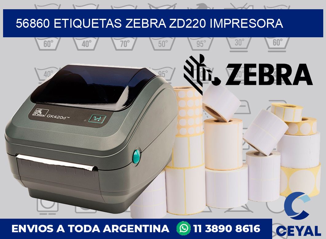 56860 etiquetas Zebra zd220 impresora
