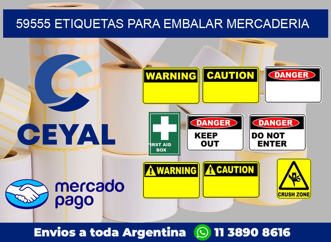 59555 Etiquetas para embalar mercaderia