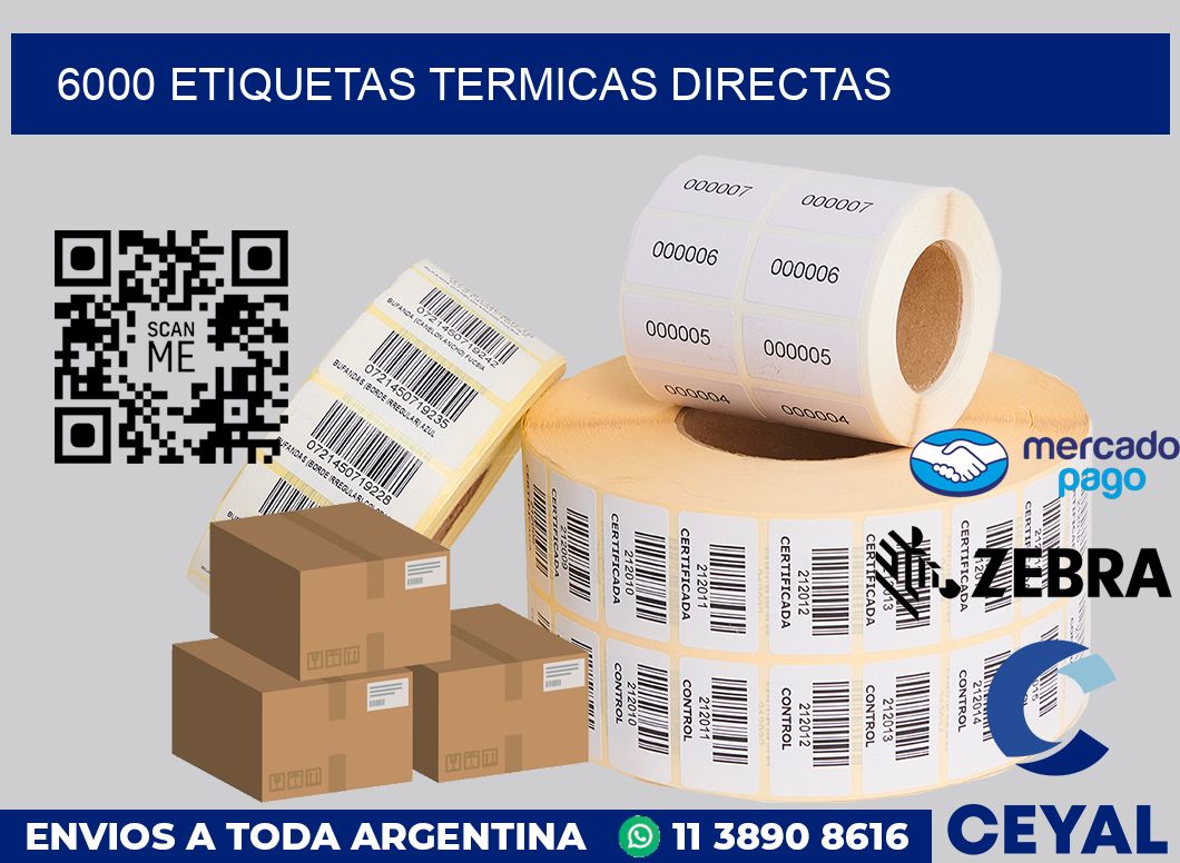 6000 Etiquetas termicas directas