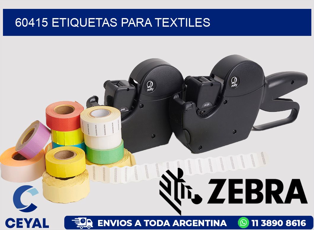 60415 Etiquetas Para Textiles Insumos Datamax Zebra Arg 2856